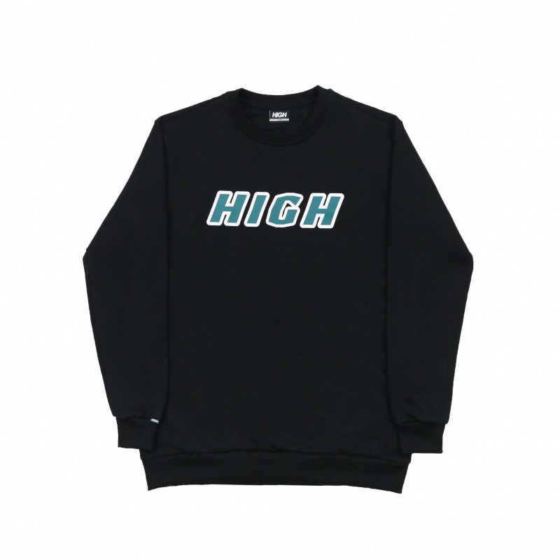 Moletom Crewneck High Bold Preto